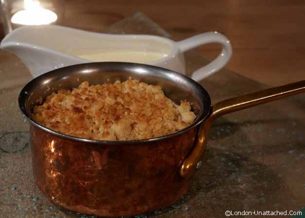 crumble with creme anglais 2 crumble with creme anglais 2