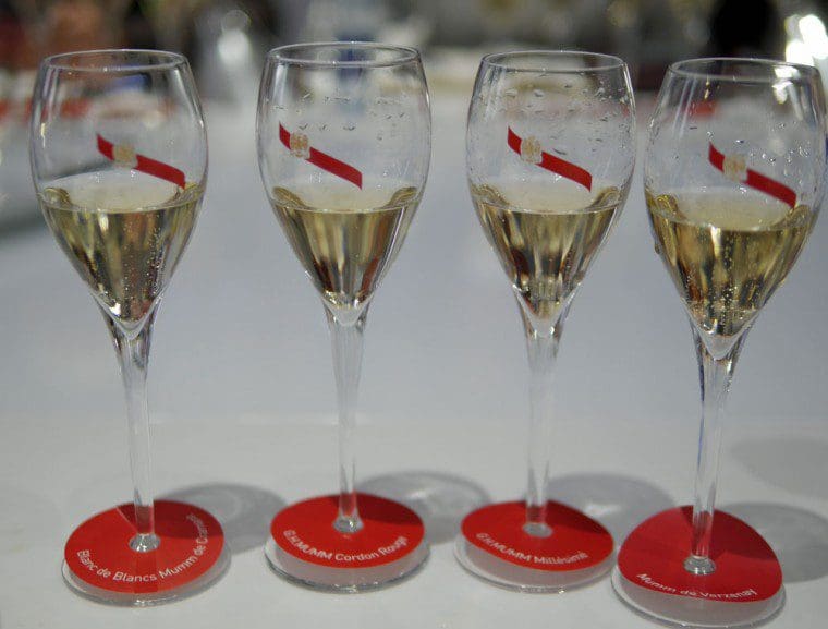 Mumm tasting the champagnes Mumm tasting the champagnes