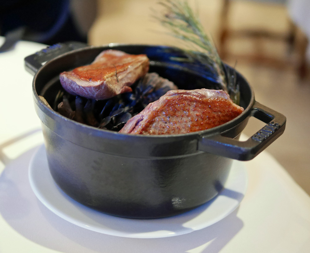 Duck cooked over pine - Benvengudo