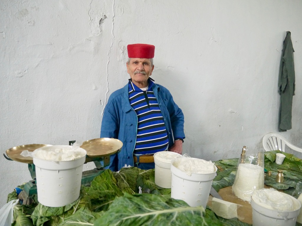 Cheese seller Medina Tunisia Cheese seller Medina Tunisia