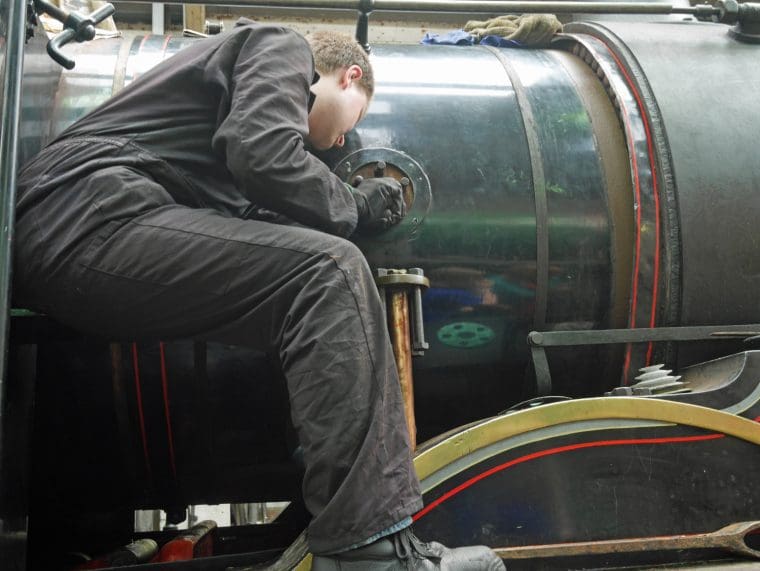 Renovation steam train Isle of Wight