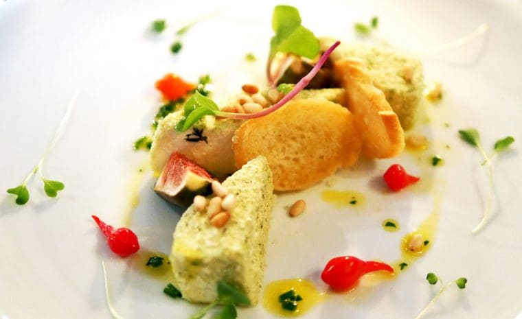 Salad of cornish Brie Pannacotta - Star Castle Hotel