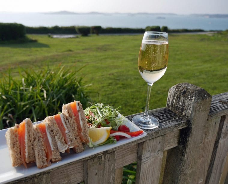 Smoked Salmon and Champagne on the Terrace - Star Castle Hotel