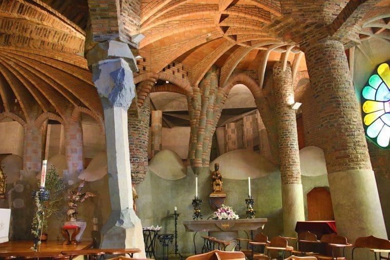 Colonia Guell Gaudi Crypt Inside Colonia Guell Gaudi Crypt Inside