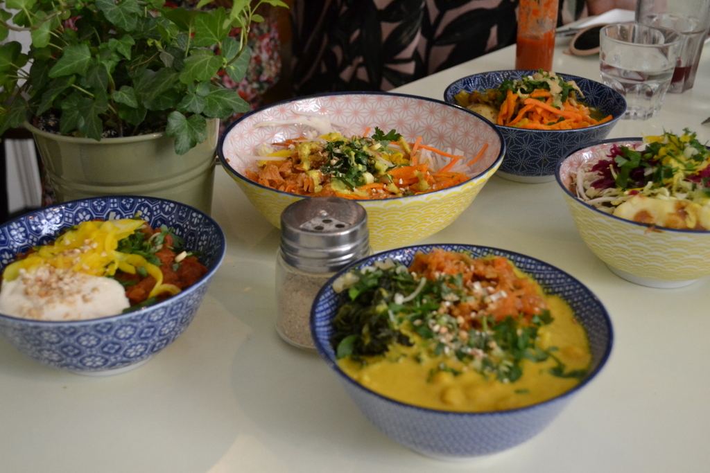 Mixed veggie dishes at Le Botaniste Mixed veggie dishes at Le Botaniste, Ghent
