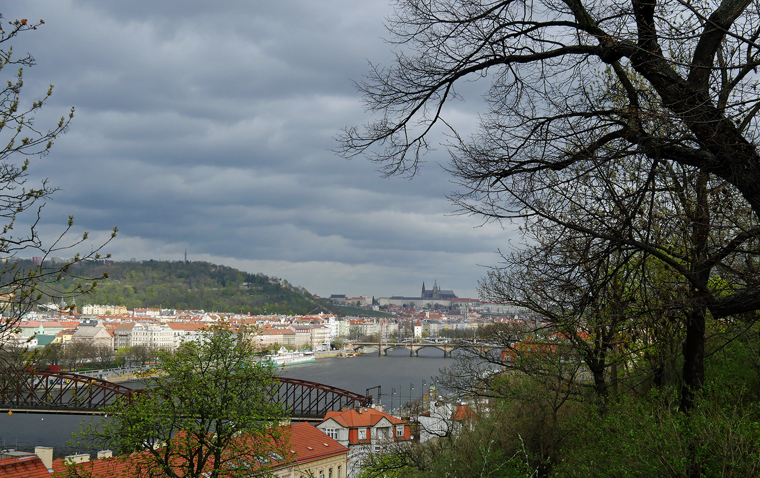 River Prague from Vysehrad River Prague from Vysehrad