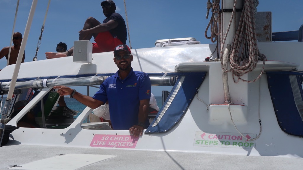 Aboard Jammin' Barbados