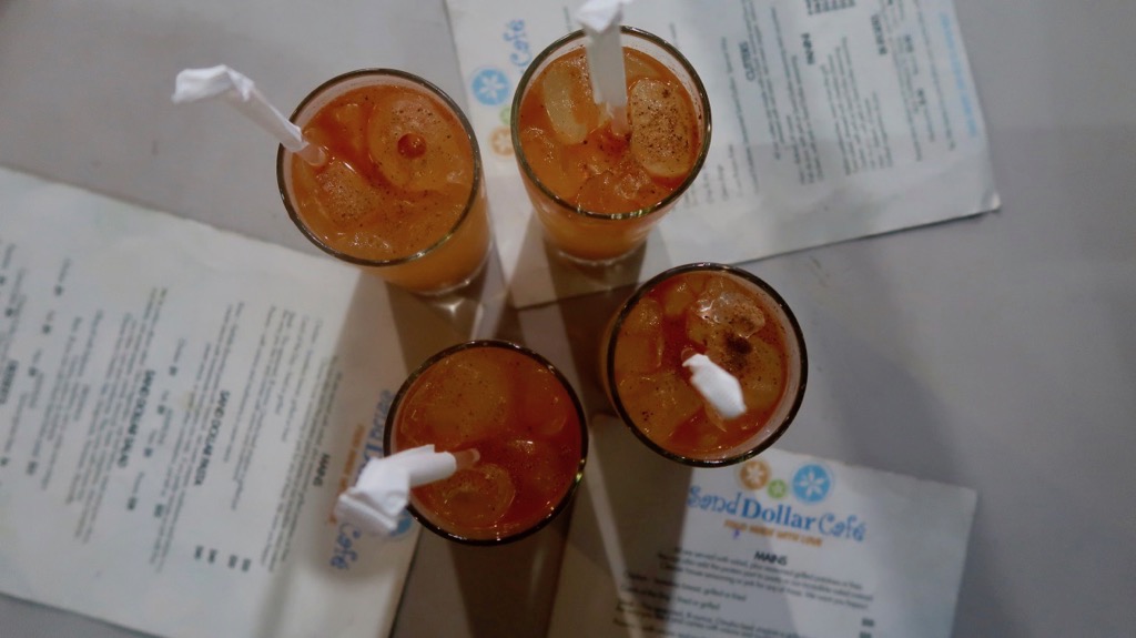 Ann's rum punch Sand Dollar Cafe, Barbados