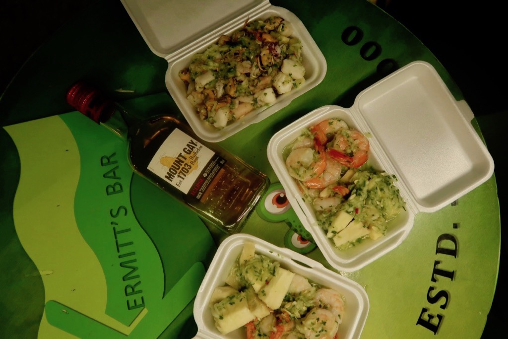 Kermits's Bar, rum and food, Barbados
