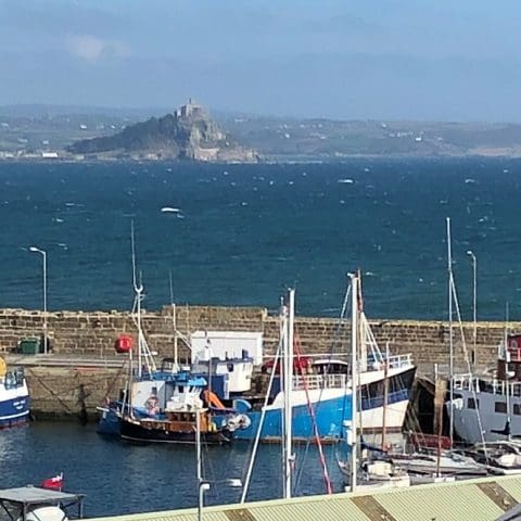Chapel House Hotel Penzance - View of harbour from bedroom one Chapel House Penzance Cornwall