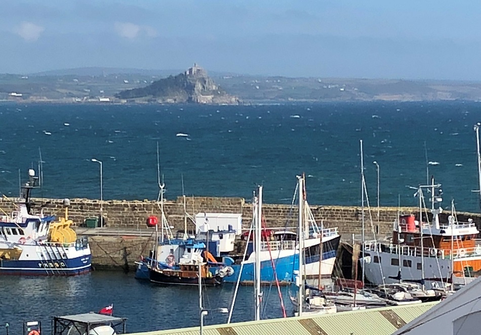 Chapel House Hotel Penzance - View of harbour from bedroom one Chapel House Penzance Cornwall