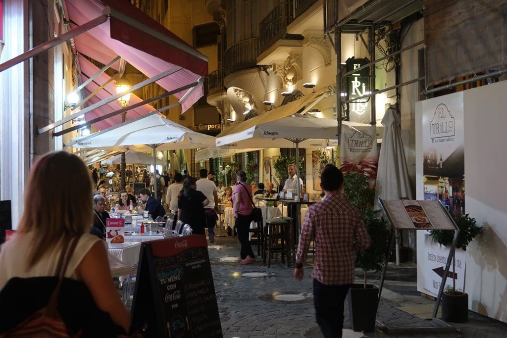 Costa del Sol Malaga Central Pedestian Zone and Restaurants Costa del Sol Malaga Central Pedestian Zone and Restaurants