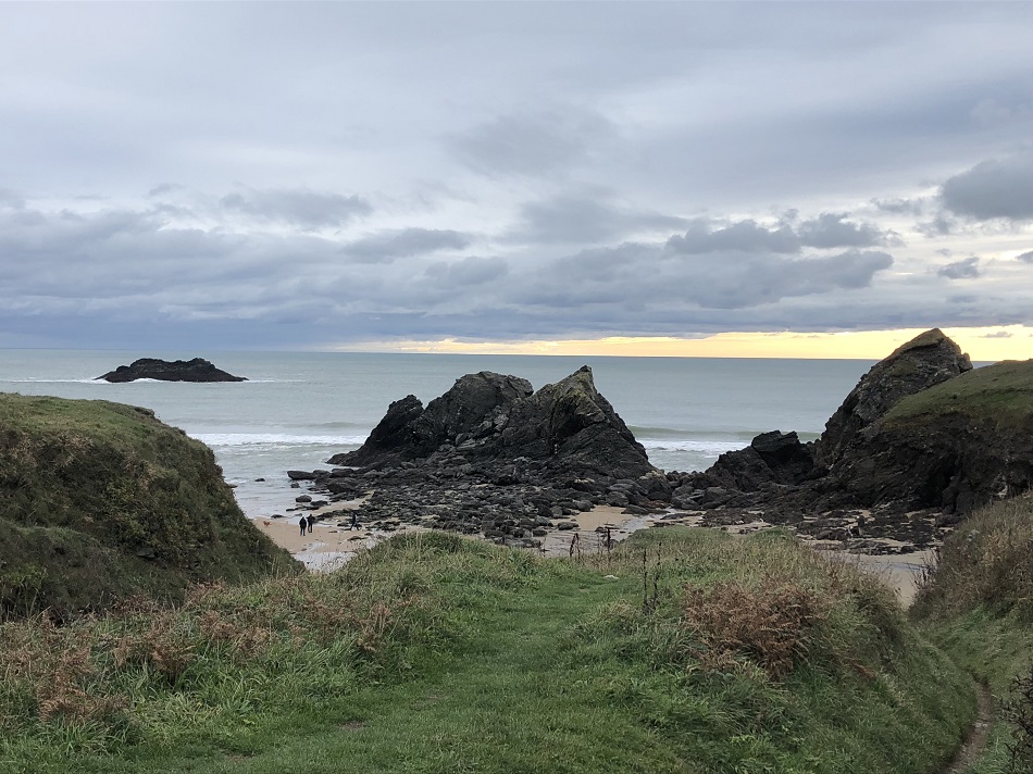 Soar Mill Cove South Devon from footpath