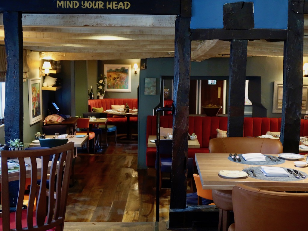 The Sun Inn dining room - Dedham, Essex The Sun Inn restaurant dining room - Dedham, Essex