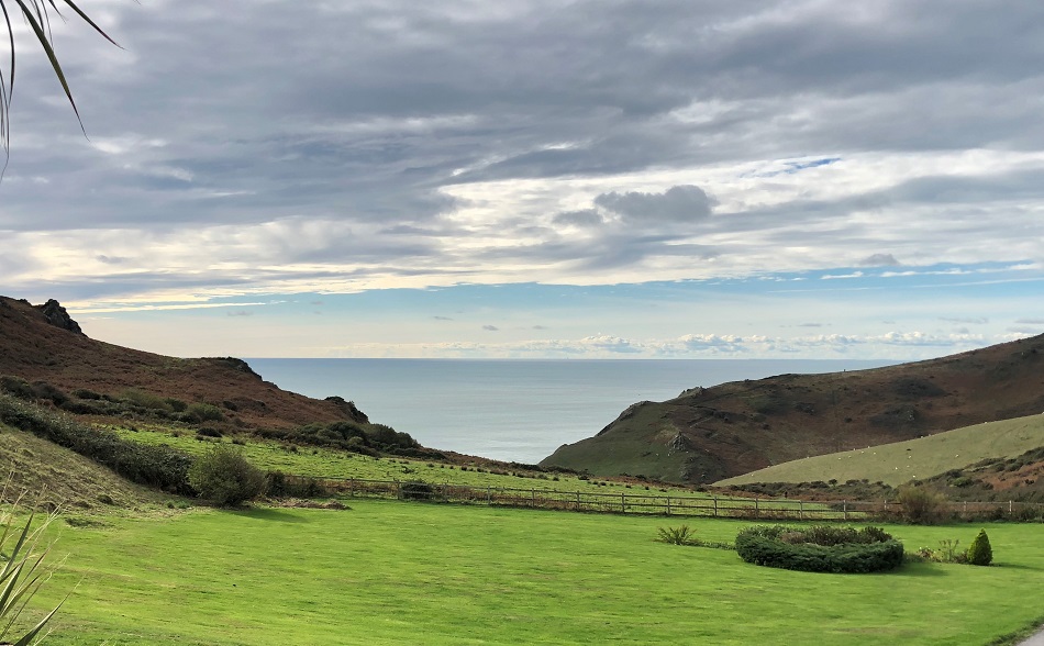 View from Soar Mill Cove hotel South Devon