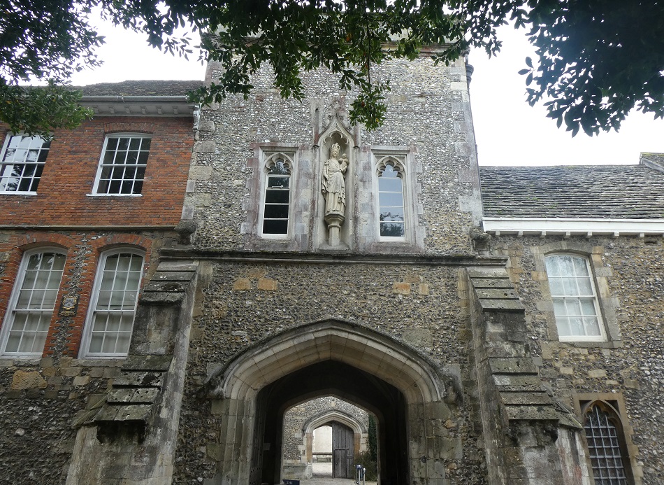 Entrance gateway Winchester College Winchester Hampshire