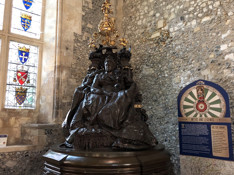 Statue of Queen Victoria the Great Hall Winchester Hampshire