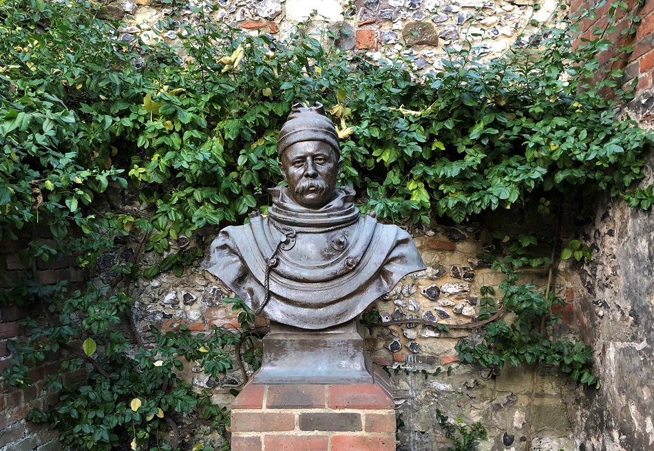 Statue of William Walker Winchester Cathedral Winchester Hampshire