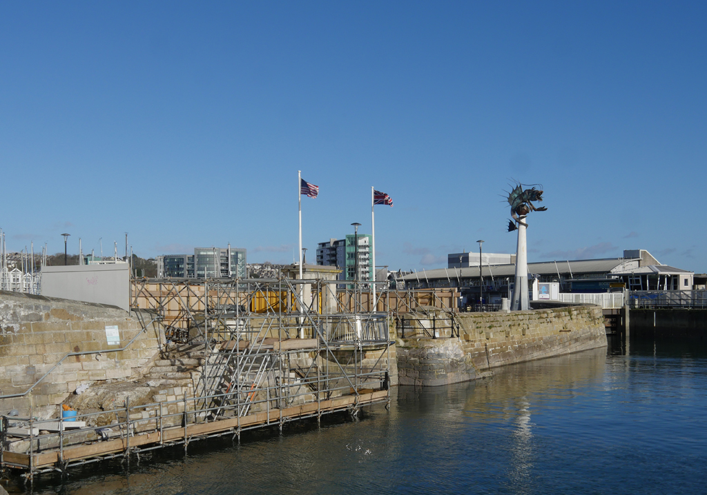 Plymouth Steps under wraps