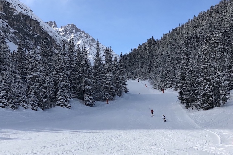 View of Creux from the Aiguille du Fruit Courchevel Tarentaise
