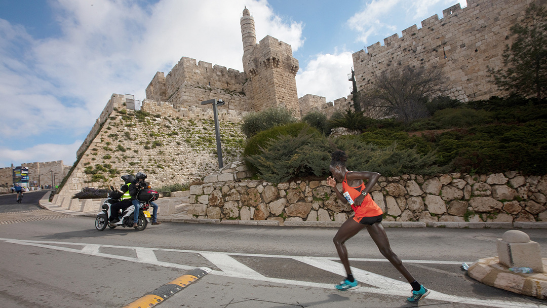 Elite runners for the Jerusalem Marathon photo credit Ingo Kutsche