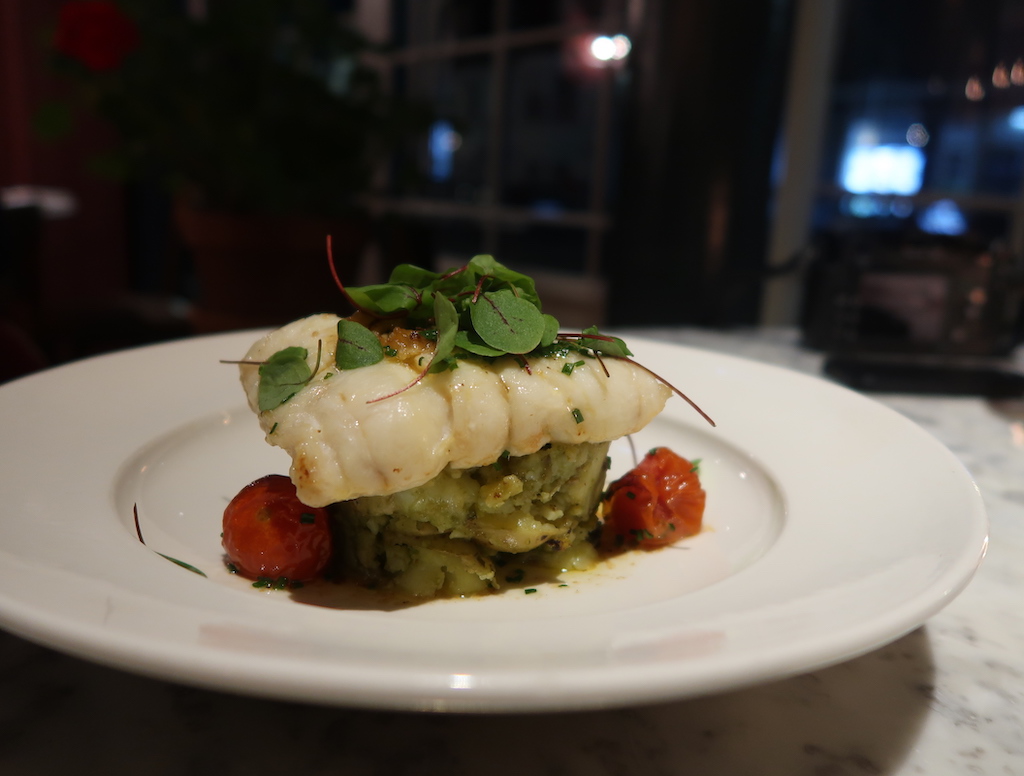 Hake at the Bower House Restaurant with Rooms