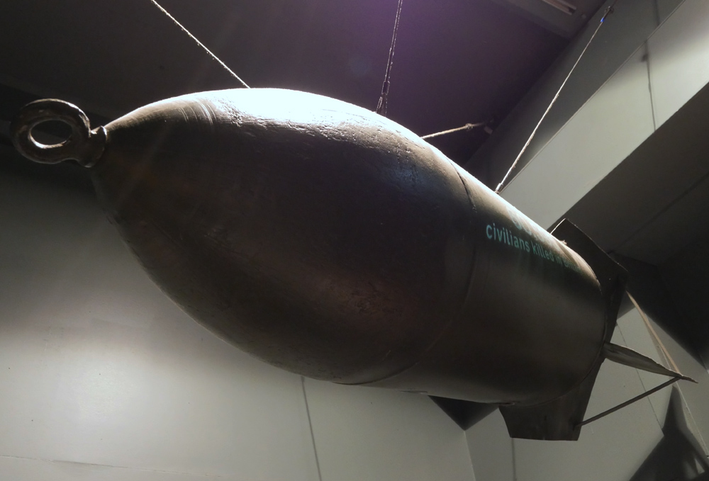 Bomb on display in Churchill War Rooms