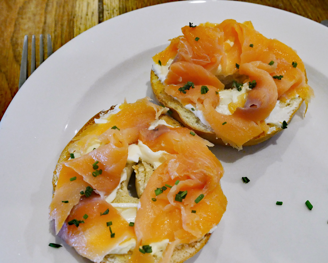 Smoked Salmon Bagel - Brooks Guesthouse