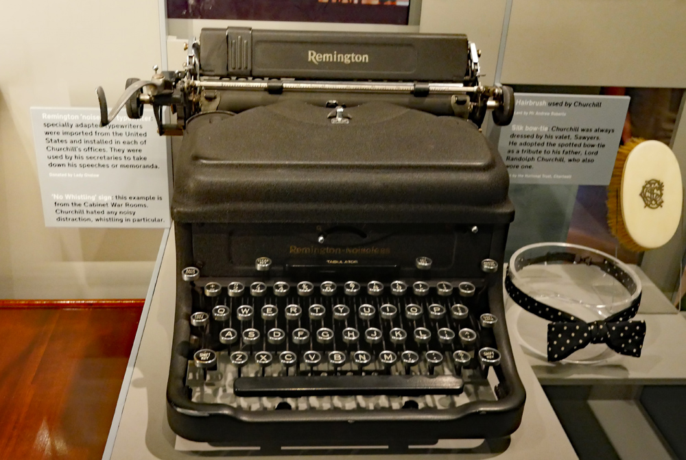 remington typewriters quietened for Churchill