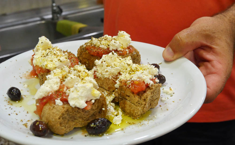 DAkos Cretan Rusk with Tomato and Cheese