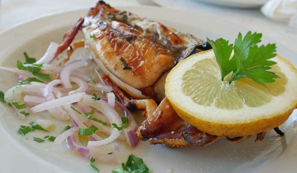 Griddled Cuttlefish - Sunset restaurant Crete