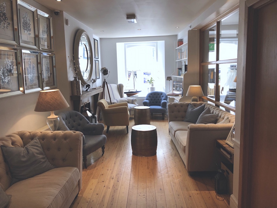 Lounge Old Quay House Hotel Fowey Cornwall