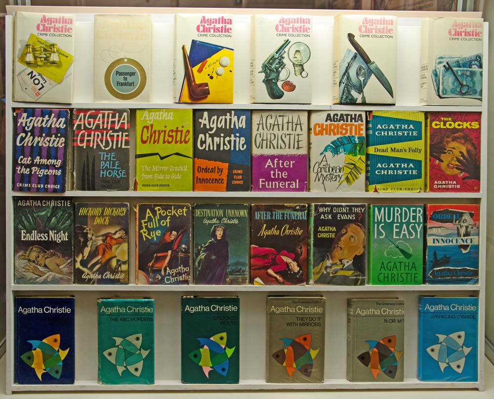First Editions of Agatha Christie Novels at Greenway - copyright Alex Graeme, Unique Devon Tours