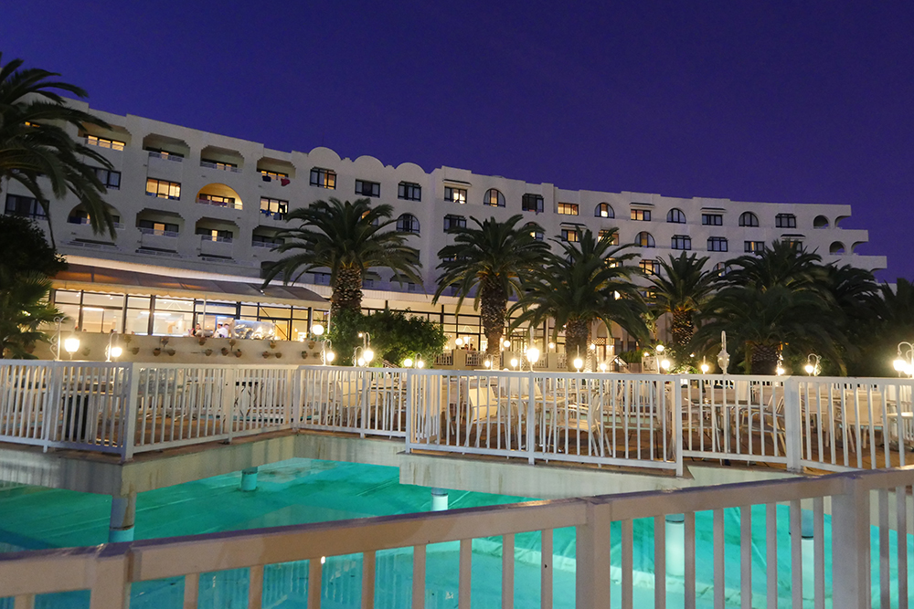Hotel Menar, Hammamet at night