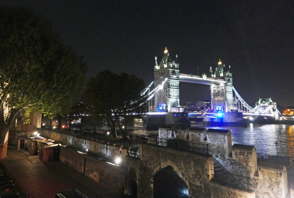View of Tower Bridge from the Battlements Tower of London