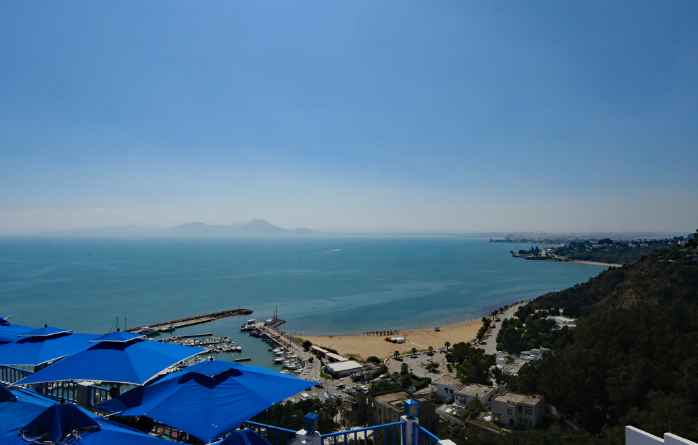 sidi bou said view from cafe de delices