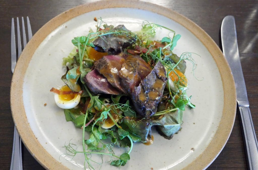 Angel Abergavenny - pigeon breast salad
