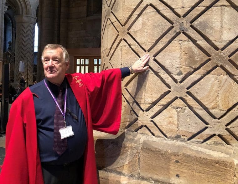 Tour guide in Durham Cathedral
