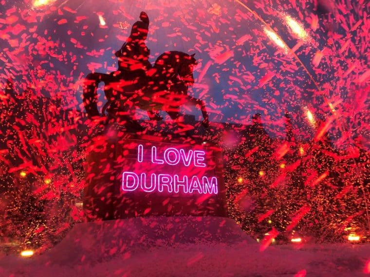 Art installation at Durham Lumiere 2019