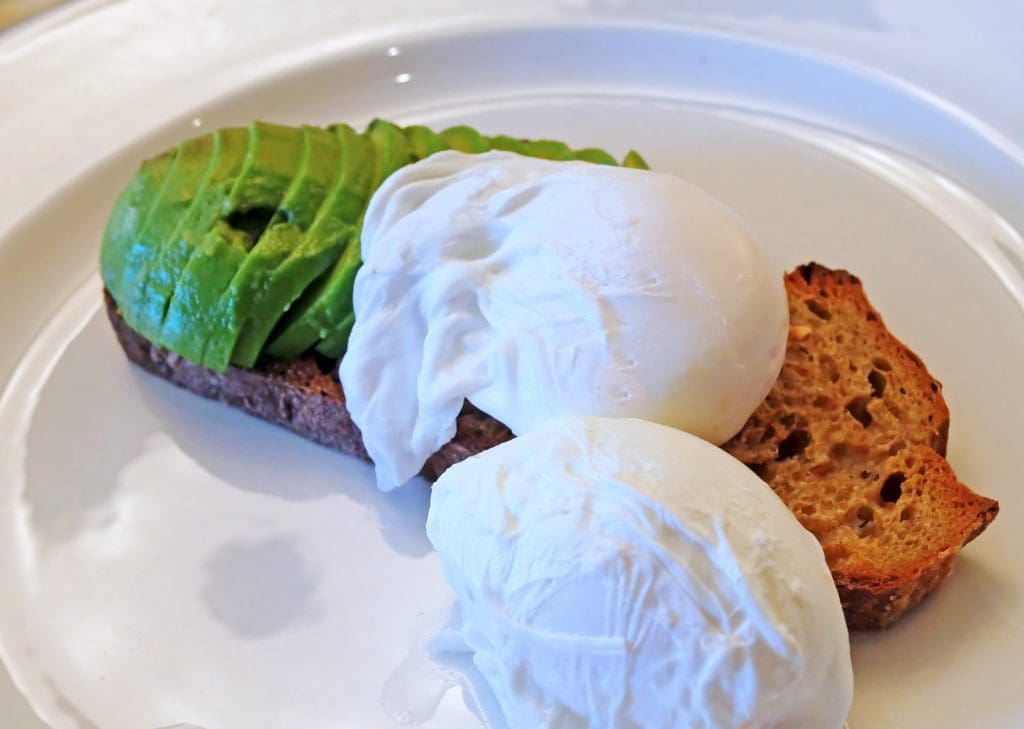 Poached eggs and avo - Angel Abergavenny