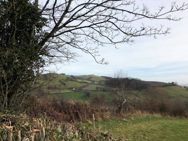 view of rolling hills in Wales