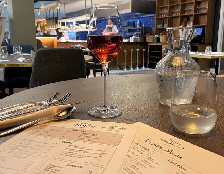 kitchen and restaurant at Hotel Indigo Chester