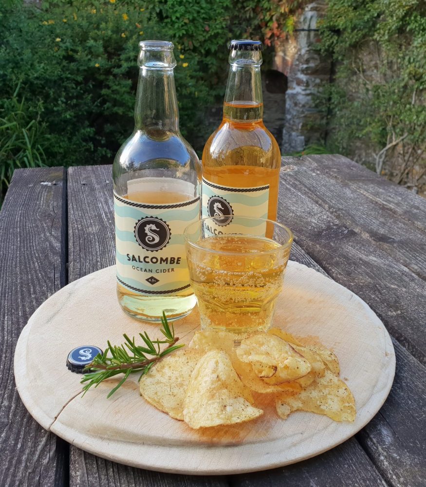 Devon, Salcombe Cider and Burts Crisps-min