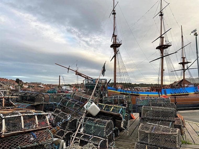 Lobster pots in Whitby harbour