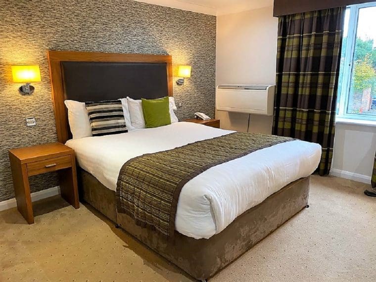 Millford Hall hotel bedroom in Salisbury