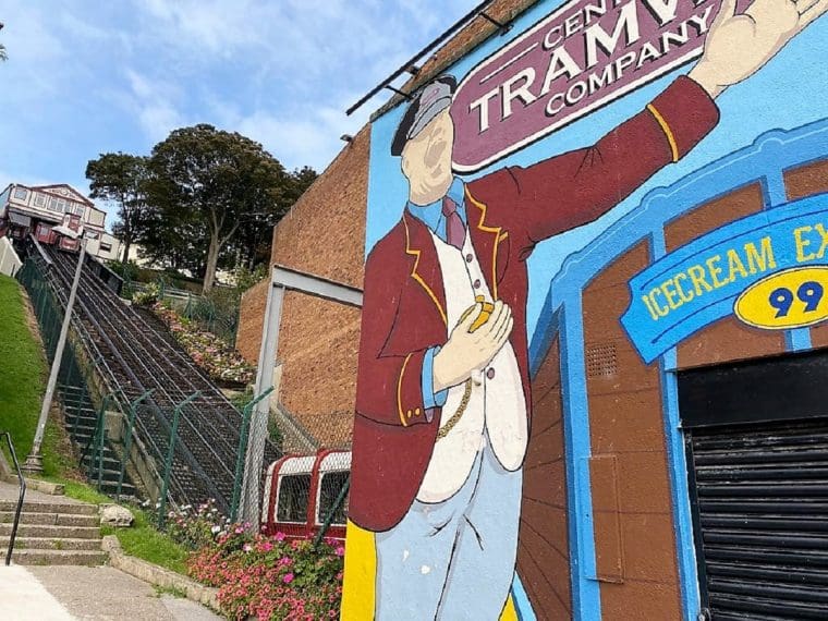 Picture of a funicular railway in Scarborough