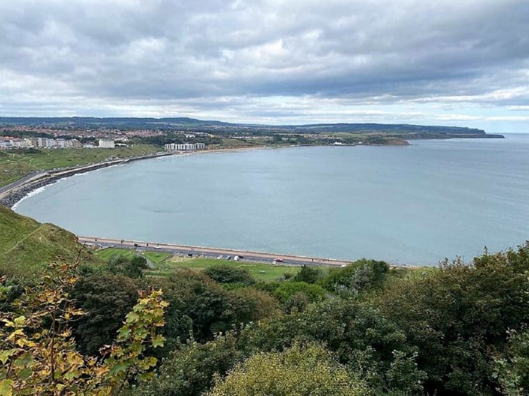 View of Scarborough North Bay from the castle