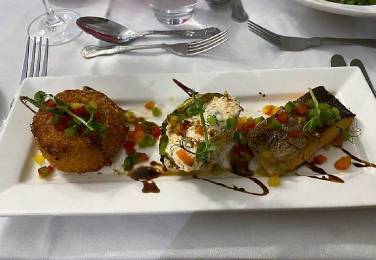 Trout served three ways at Wrea Head Hall Hotel