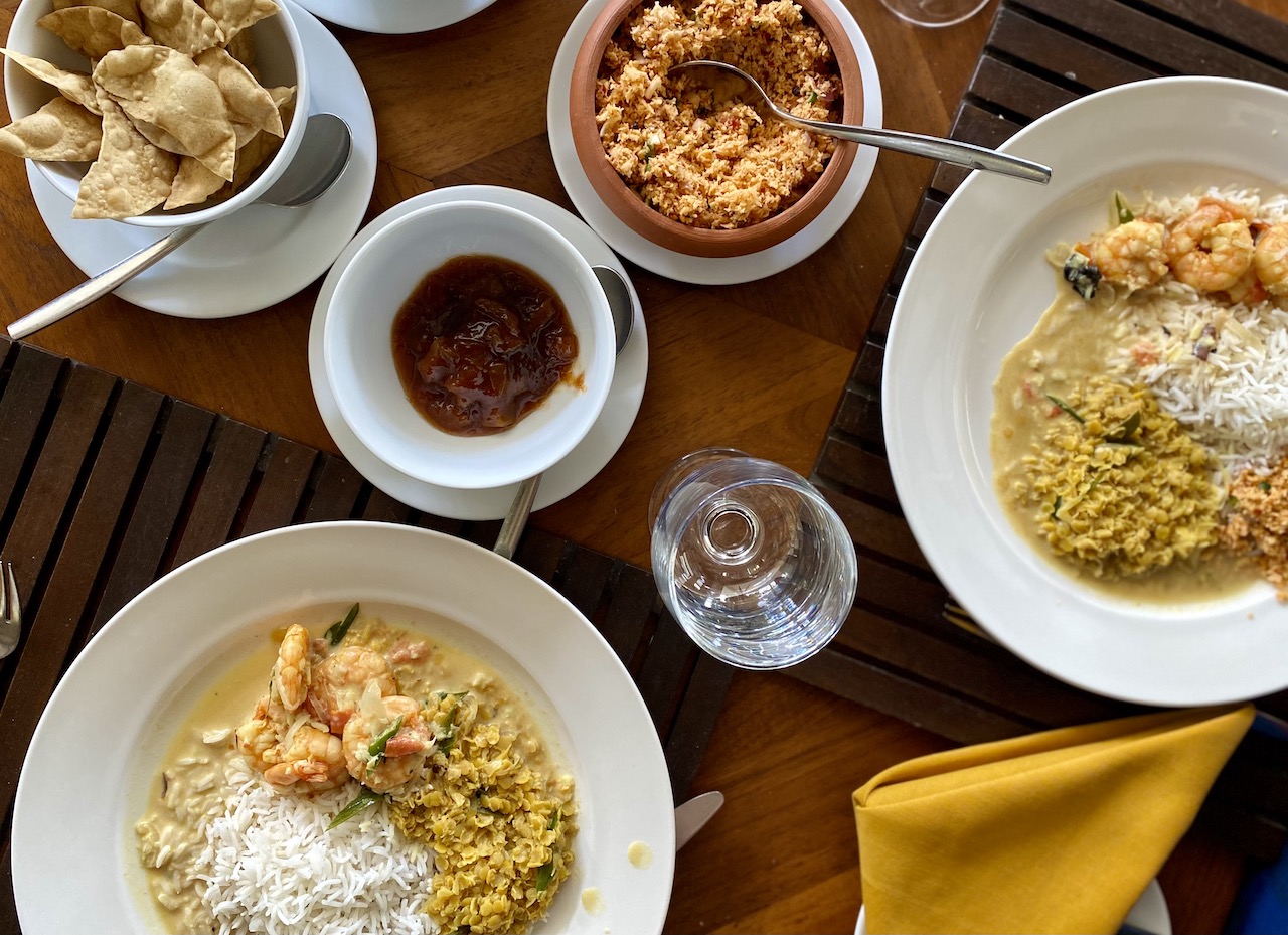 PRAWN CURRY AND DHAL