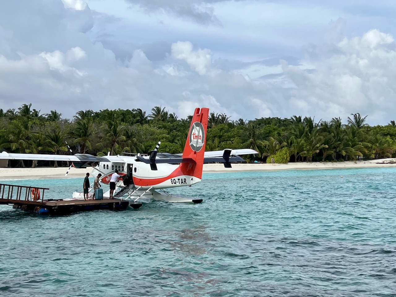 Sea plane in the Maldives